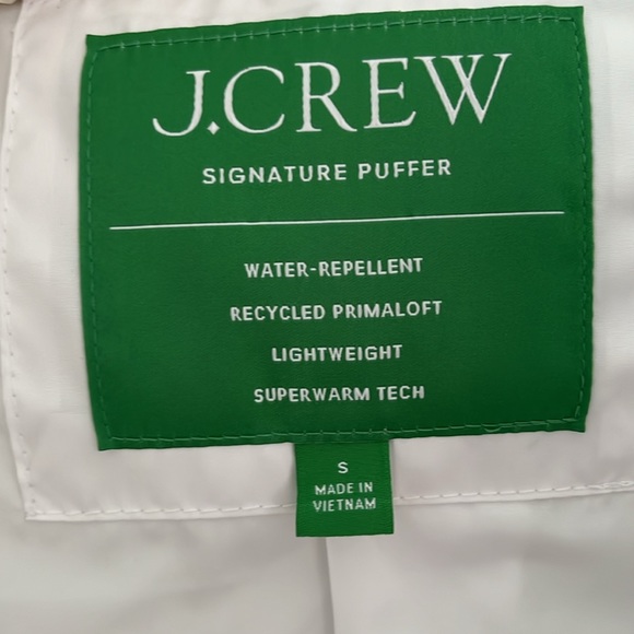 J. Crew Signature Puffer new without tags white size S - Picture 2 of 4